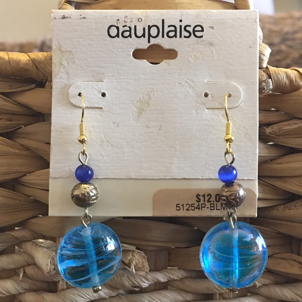 Dauplaise sparkle glass dangle style earrings